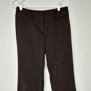 7th Avenue New York & Company Dress Pants Women's 4 Straight Leg Brown Office